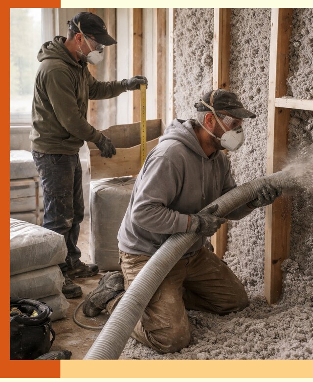 Утепление таунхауса эковатой в Елабуге для максимально теплых стен