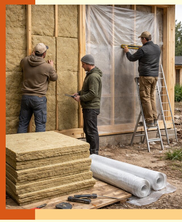 Утепление каркасного дома в Елабуге под ключ с гарантией качества