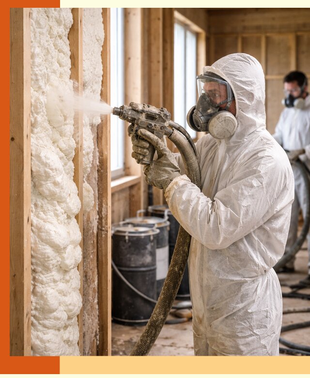 Утепление каркасного дома пенополиуретаном в Елабуге