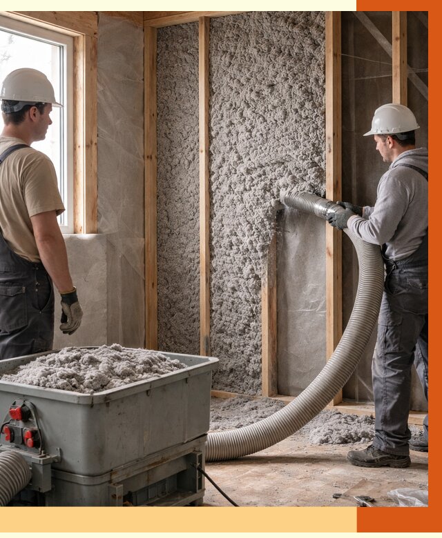 Утепление каркасного дома эковатой в Елабуге от 1823 руб. | ТепломастерЛбг