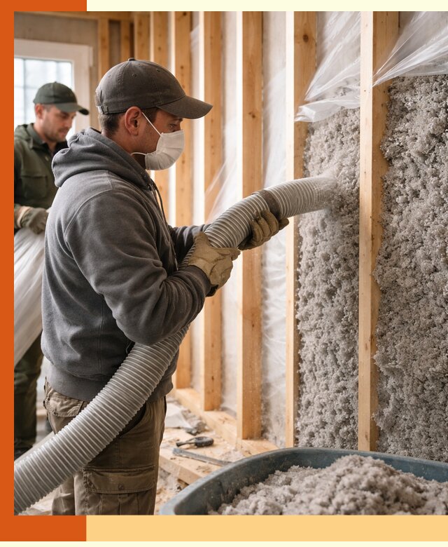 Утепление каркасного дома эковатой в Елабуге — качественно и надолго