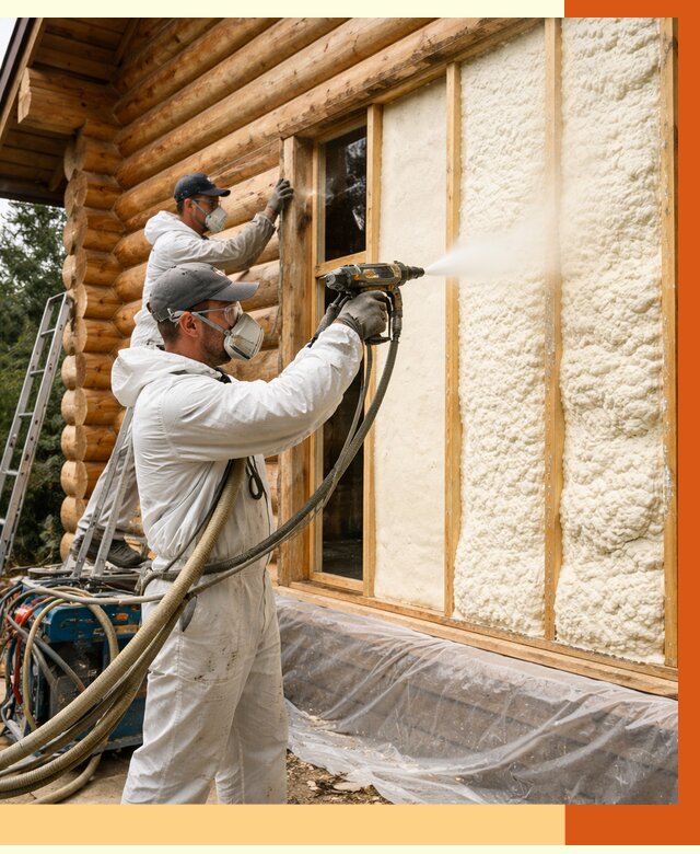 Утепление деревянного дома ППУ в Елабуге от 4254 руб/м2 | ТепломастерЛбг — под ключ