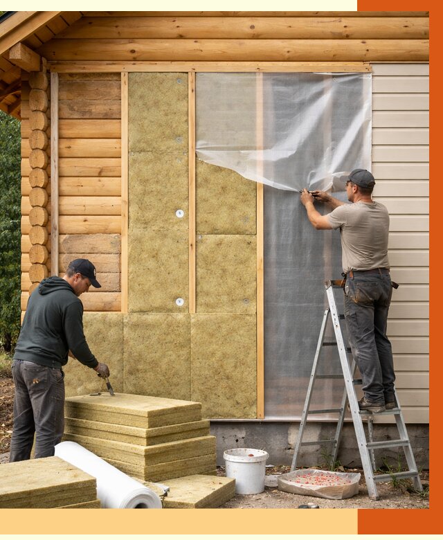 Утепление дома из бруса в Елабуге от 3798 руб./м2 — работы под ключ | ТепломастерЛбг