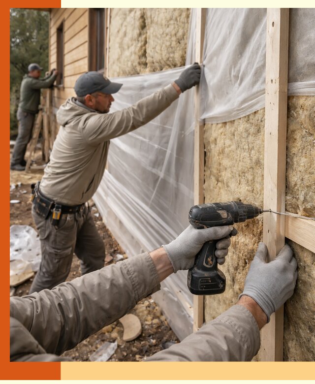 Утепление дома из бруса в Елабуге качественно и долговечно