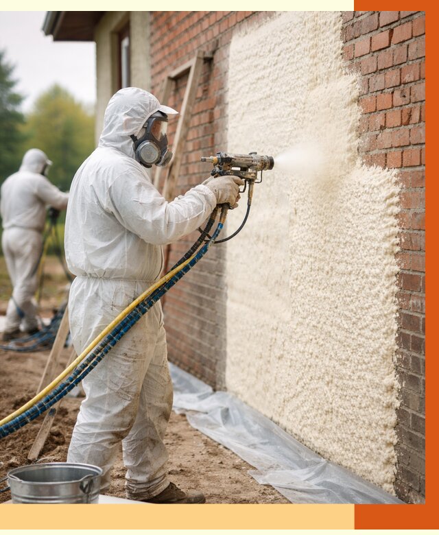 Утепление кирпичного дома ППУ в Елабуге под ключ от 6583 руб. | ТепломастерЛбг