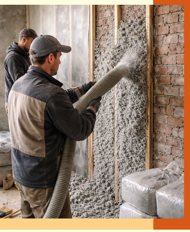 Утепление кирпичного дома эковатой в Елабуге от 2380 руб./м² | ТепломастерЛбг