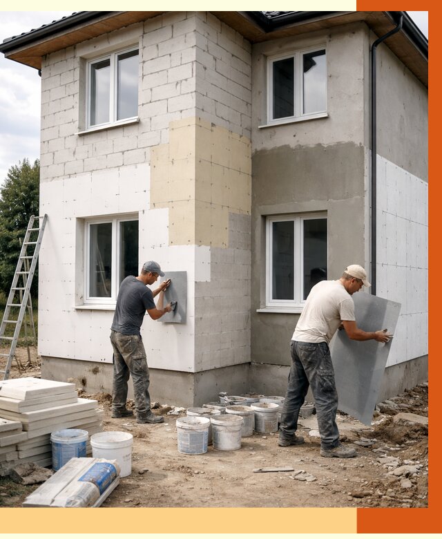 Утепление дома из газобетона в Елабуге от 4254 руб./м² — заказать у ТепломастерЛбг