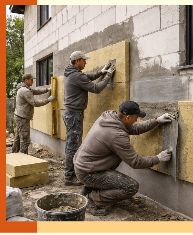 Утепление дома из газобетона в Елабуге качественно и долговечно