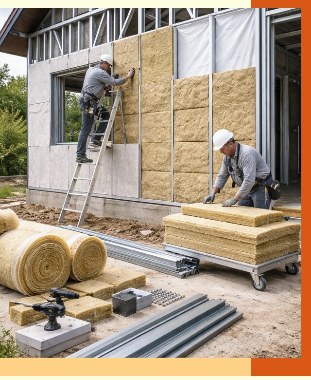 Утепление дома из ЛСТК в Елабуге от 5267 руб./м² — профессионально | ТепломастерЛбг