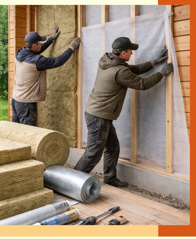 Утепление дома из двойного бруса в Елабуге от 4861 руб./м² — ТепломастерЛбг под ключ