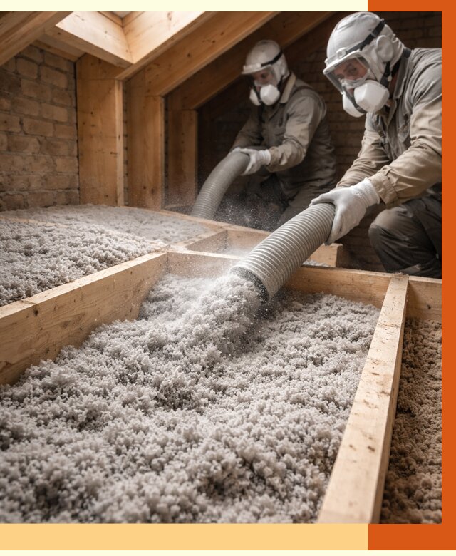 Утепление коттеджа эковатой в Елабуге от 2532 руб./м² — комплексная задувка и монтаж | ТепломастерЛбг