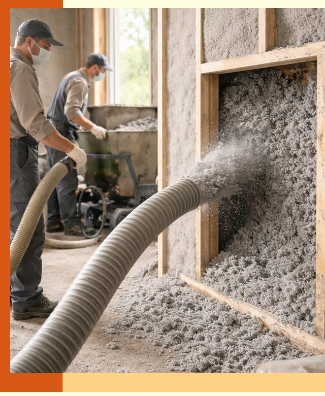 Утепление коттеджа эковатой в Елабуге с гарантией качества