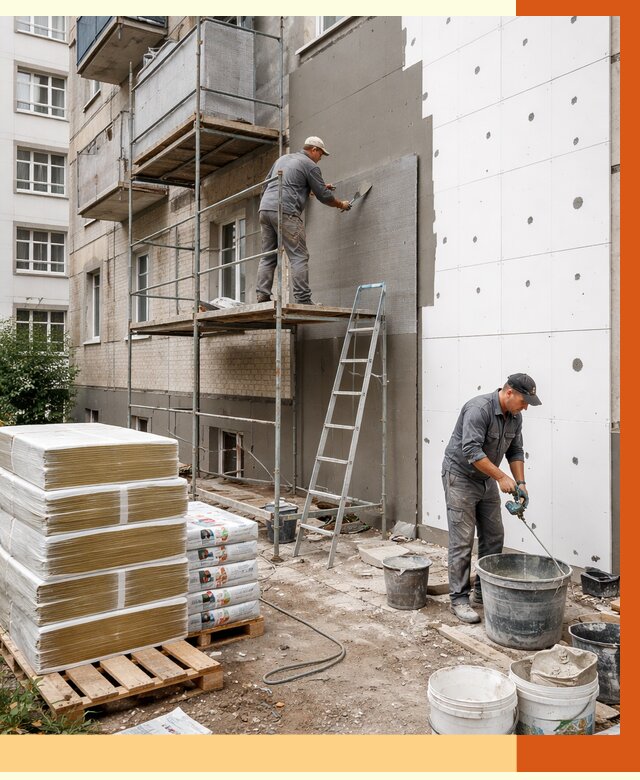 Утепление квартиры снаружи в Елабуге от 6229 руб/м2 под ключ | ТепломастерЛбг