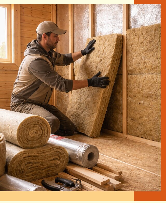 Утепление бани в Елабуге под ключ от 4558 руб./м2 — утеплить потолок, пол и стены | ТепломастерЛбг