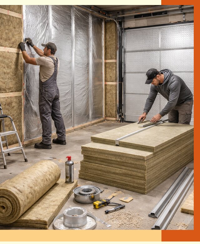 Утепление гаража в Елабуге от 4558 руб/м2 — комплексное утепление ворот и стен | ТепломастерЛбг