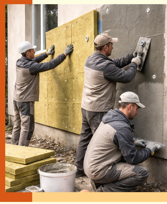 Утепление фасада под штукатурку в Елабуге — энергоэффективная технология