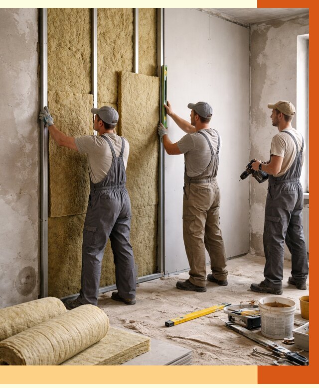 Утепление стен изнутри в Елабуге от 2279 руб/м² под ключ | ТепломастерЛбг