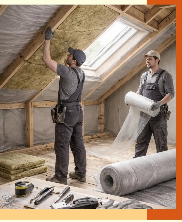 Утепление крыши изнутри мансарды в Елабуге от 4254 руб./м² | ТепломастерЛбг