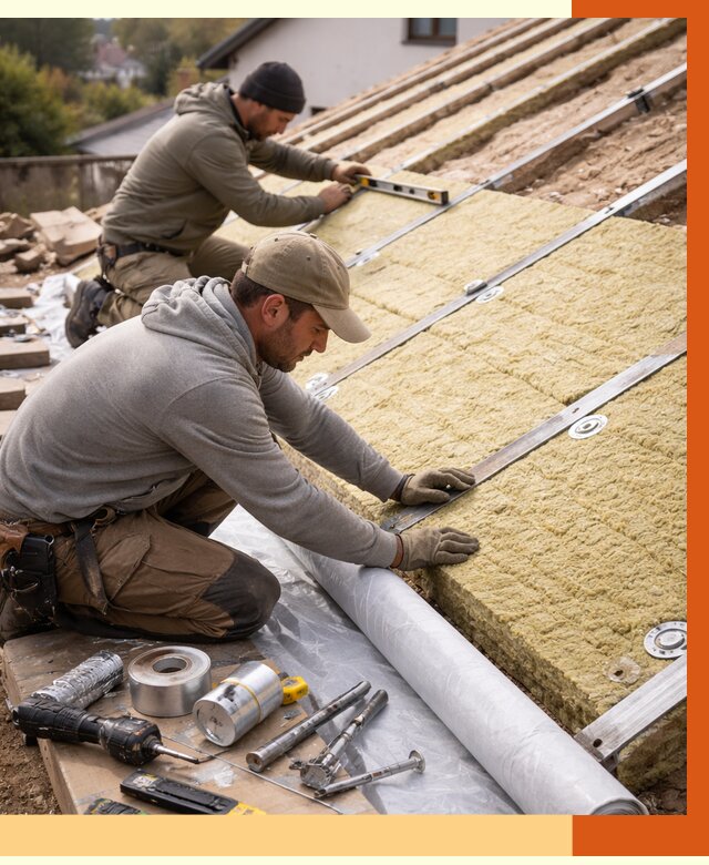 Утепление крыши снаружи в Елабуге под ключ от 1215 руб./м2 | ТепломастерЛбг