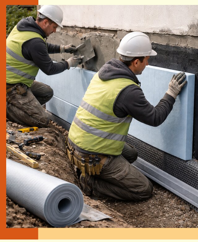 Утепление фундамента снаружи в Елабуге — профессиональная теплоизоляция