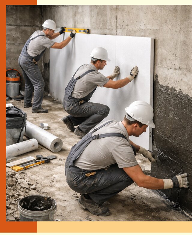 Утепление фундамента изнутри профессионально в Елабуге