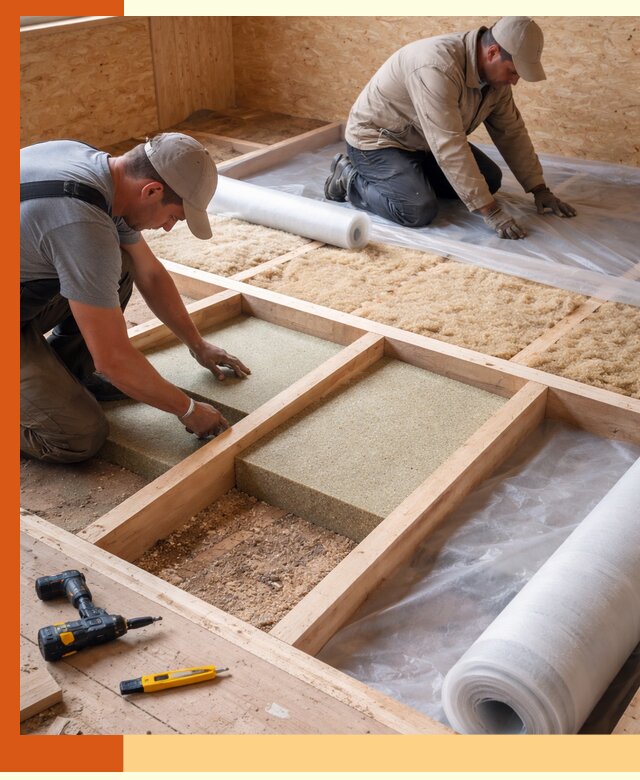 Профессиональное утепление деревянного пола в Елабуге