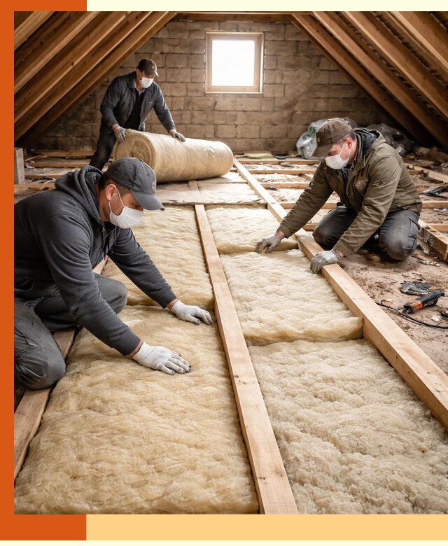 Утепление чердака в Елабуге — профессиональная теплоизоляция кровли