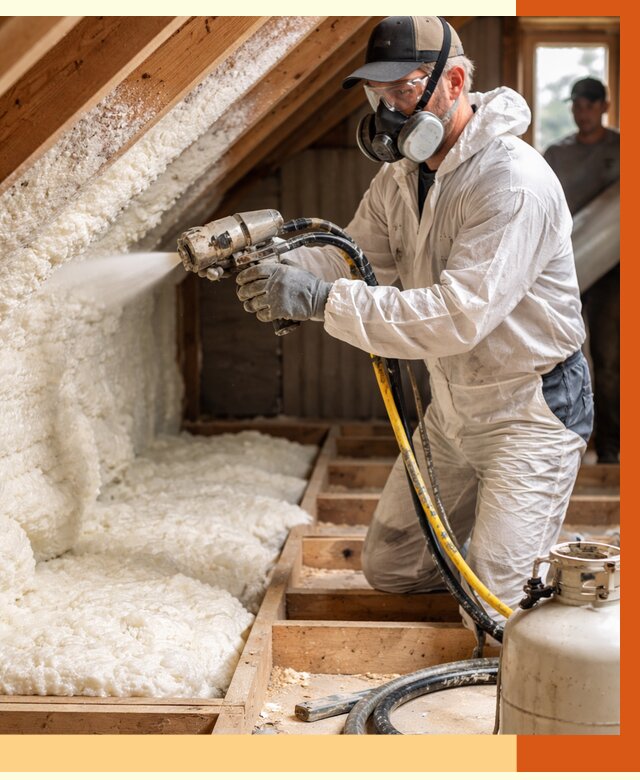 Утепление чердака ППУ в Елабуге от 8730 руб./м2 — услуга под ключ | ТепломастерЛбг