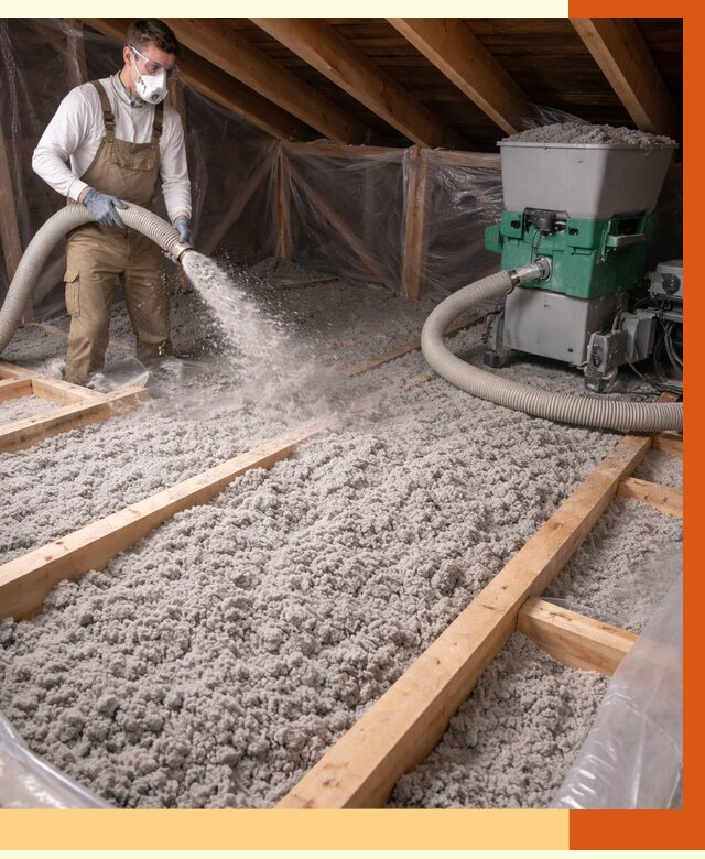 Утепление чердака эковатой в Елабуге от 1469 руб/м2 — заказать у ТепломастерЛбг