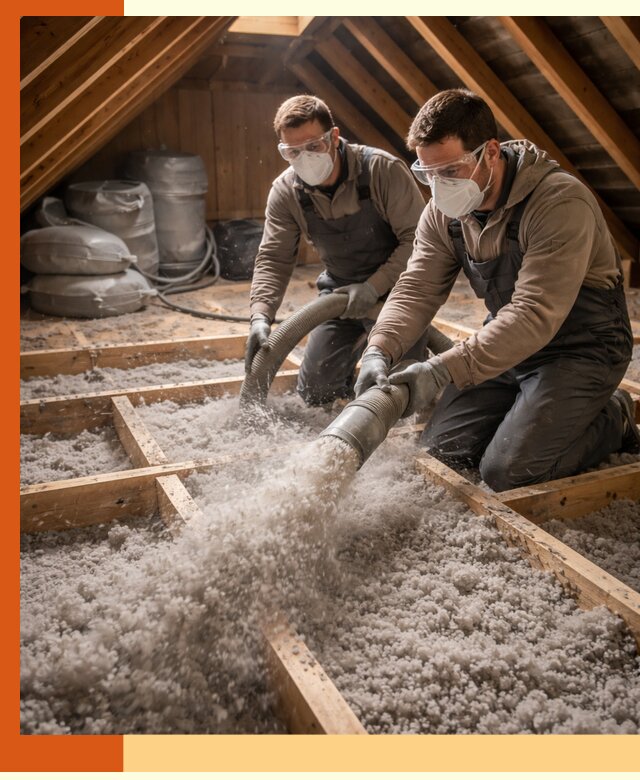 Утепление чердака эковатой в Елабуге — быстро и надёжно