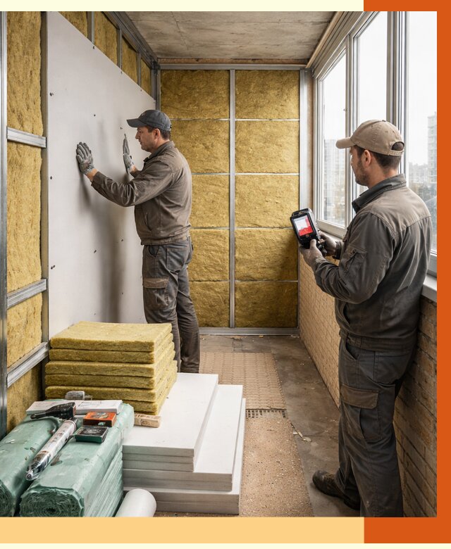 Утепление балкона в Елабуге от 4558 руб. под ключ | ТепломастерЛбг