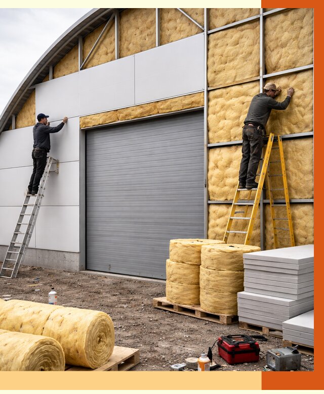 Утепление ангара пенополиуретаном в Елабуге от 7292 руб./м² — комплекс от ТепломастерЛбг