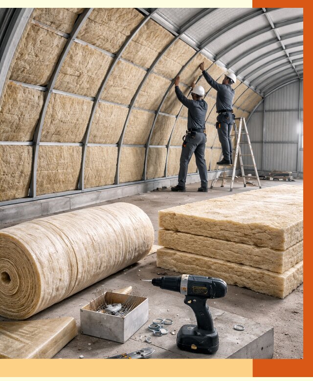 Утепление арочного ангара в Елабуге от 3241 руб./м2 под ключ | ТепломастерЛбг