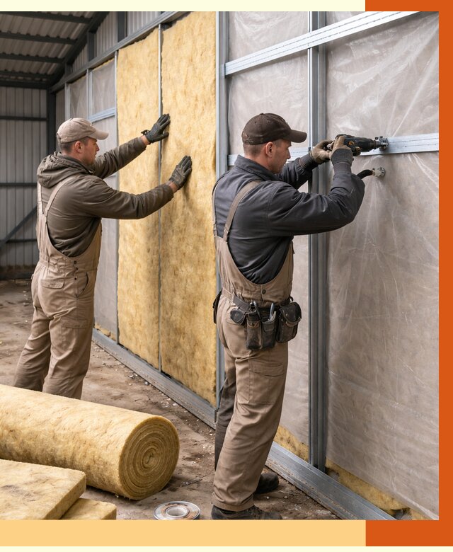 Утепление металлического ангара в Елабуге от 4811 руб/м2 — услуги под ключ | ТепломастерЛбг