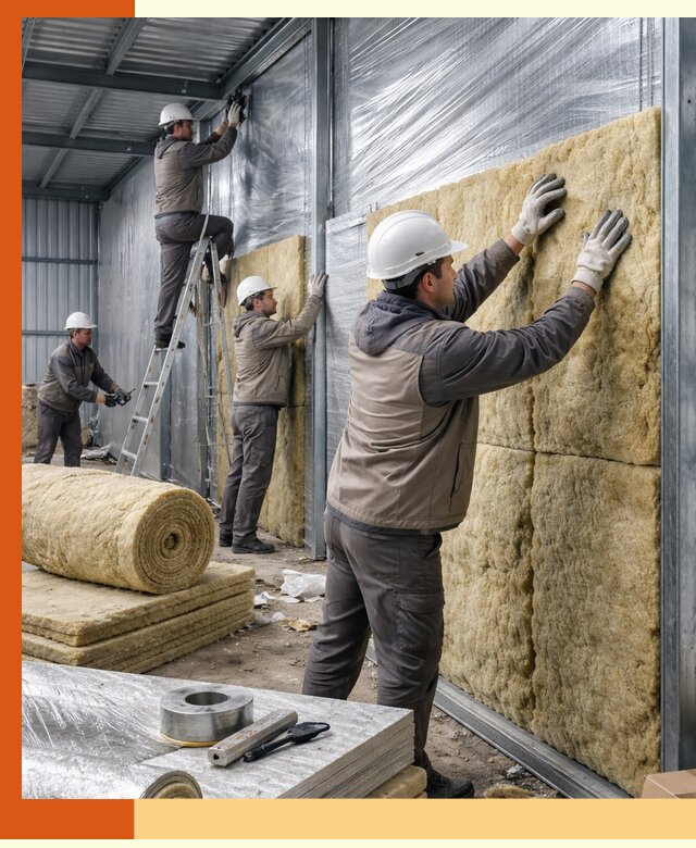 Утепление металлического склада в Елабуге: теплоизоляция и герметизация