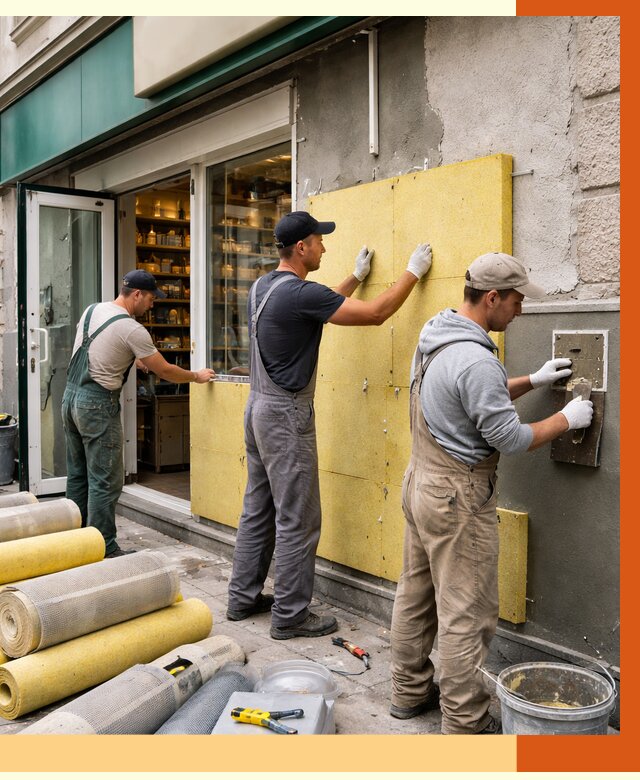 Утепление магазина в Елабуге от 4558 руб/м2 — цена, стены и снаружи | ТепломастерЛбг