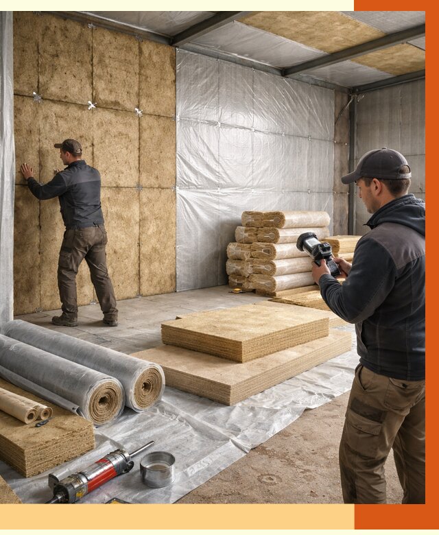 Утепление теплого склада в Елабуге под ключ от 11647 руб/м² | ТепломастерЛбг