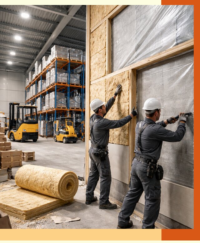 Утепление склада с техникой в Елабуге от 4254 руб./м2 — комплексно под ключ | ТепломастерЛбг