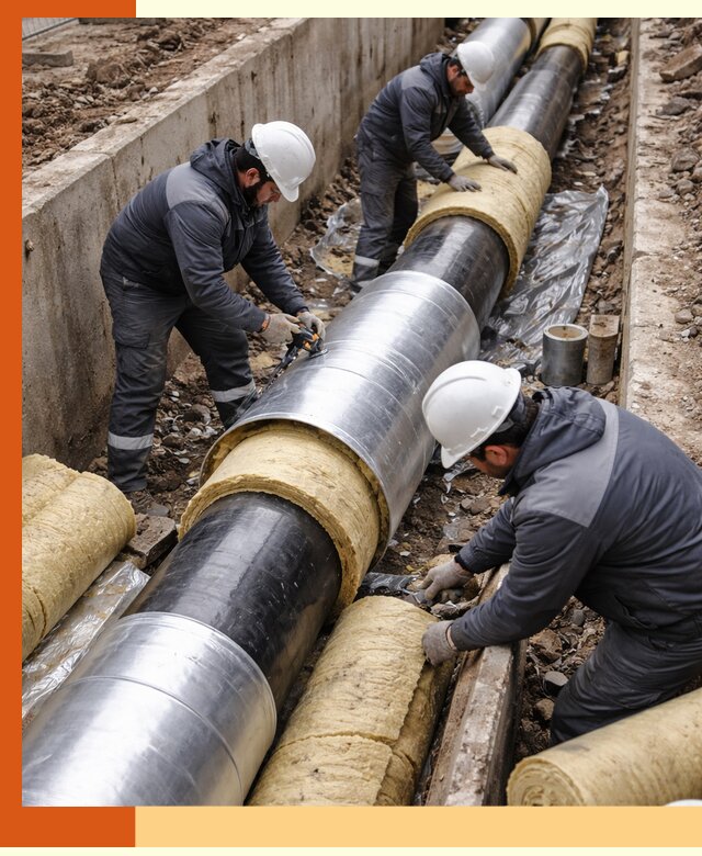 Утепление теплотрассы в Елабуге: утеплительные работы и материалы
