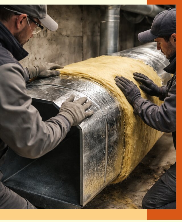 Утепление воздуховодов в Елабуге от 4254 руб. — теплоизоляция вентиляции | ТепломастерЛбг