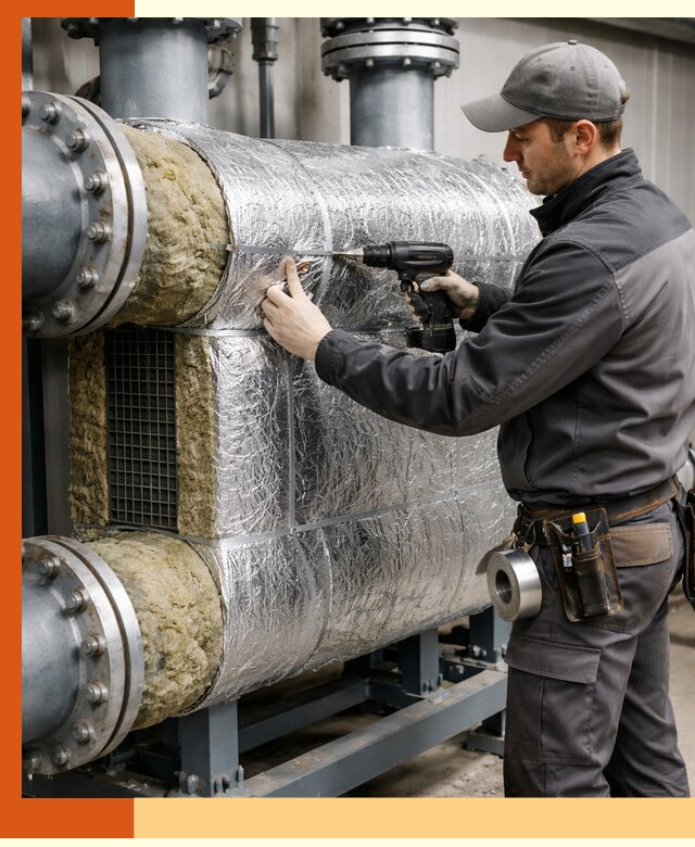 Утепление теплообменника в Елабуге — профессиональная теплоизоляция оборудования