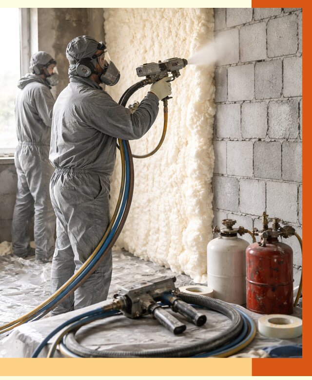 Утепление блочной стены ППУ в Елабуге от 4304 руб./м² — ТепломастерЛбг