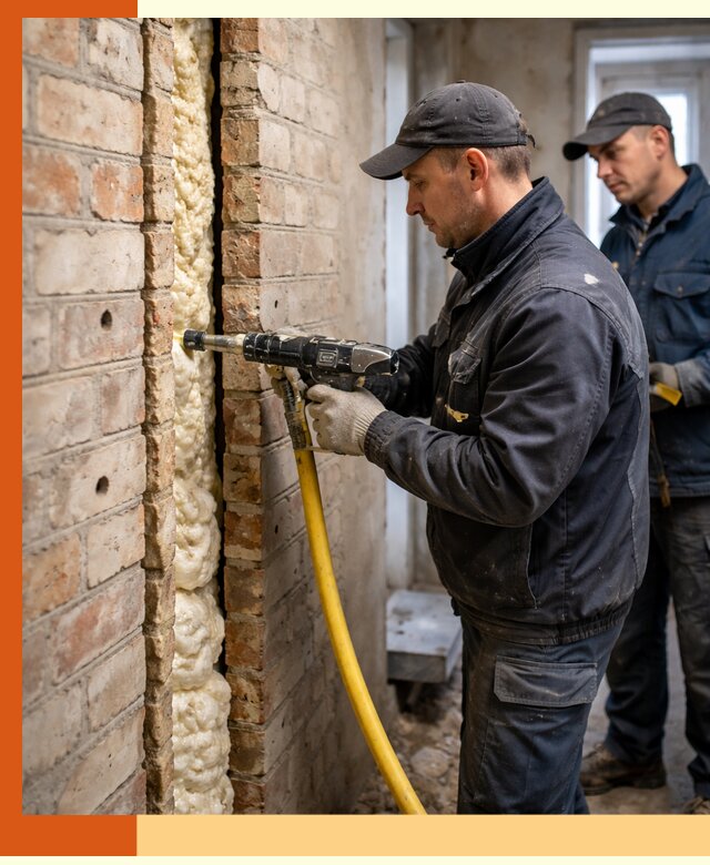 Межстеновое утепление пенополиуретаном в Елабуге