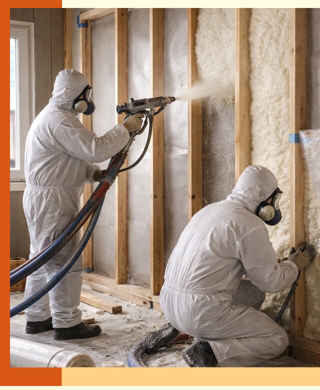 Утепление каркасной стены ППУ в Елабуге для домов и коттеджей