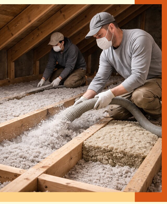 Заполнение полостей чердачного перекрытия в Елабуге от 4558 руб. | ТепломастерЛбг