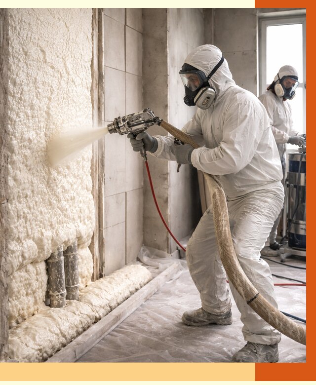 Напыление пенополиуретана в Елабуге от 7596 руб./м2 — услуги и монтаж ППУ | ТепломастерЛбг