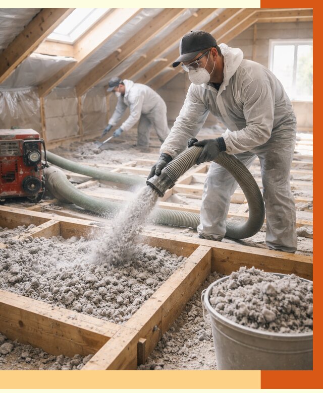 Утепление эковатой в Елабуге от 2988 руб./м2 — монтаж и задувка | ТепломастерЛбг