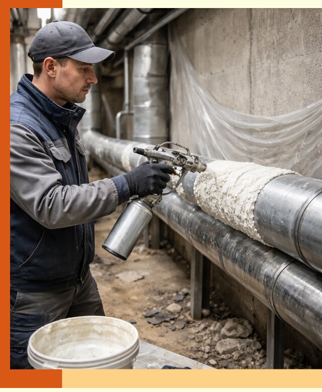 Утепление труб жидкой теплоизоляцией в Елабуге