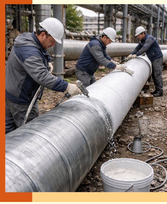 Утепление теплотрассы жидкой теплоизоляцией в Елабуге