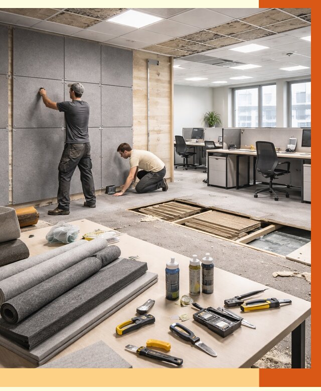 Профессиональная шумоизоляция офиса в Елабуге от 6836 руб. за м2 | ТепломастерЛбг